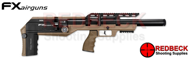 FX LEOPARD COMPOSITE COMPACT FDE AIR RIFLE RIGHT HAND SIDE Showing the side lever and the picatinny rail. 