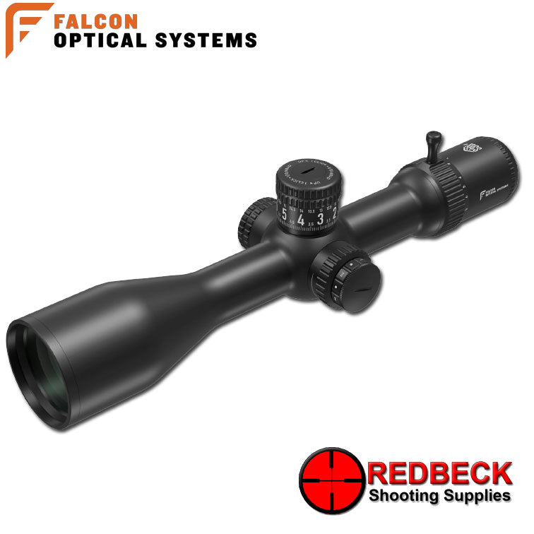 Falcon Optics S30i+ 3-30x56 Angled Front View Showing the 56mm front objective lens.