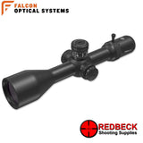 Falcon Optics S40i+ 4-40x58 FFP Angled Front View Showing the 58mm front objective lens.