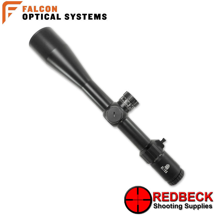 Falcon Optics X60i Ultra 10-60x56i SFP ED Side View Scope showing the included 34mm tube. 