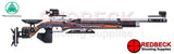 Feinwerkbau Model 800 W Laminated Orange Wood Air Rifle shown from the right hand side.