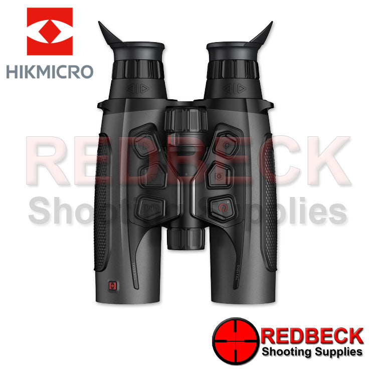 HIK MICRO HABROK 4K 2.0 HE25L TOP VIEW showing the power button and the menu buttons. 