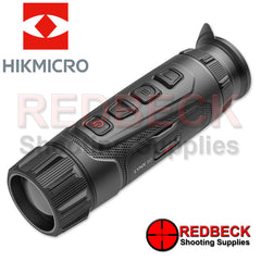 HIK MICRO Lynx 3.0 LQ35 35mm Thermal Monocular Angled Front View Showing the menu buttons And the power Button. 