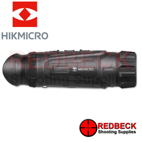 HIK MICRO Lynx 3.0 LQ35 35mm Thermal Monocular Right Side View Showing the Hikmicro logo and the sling hoop. 