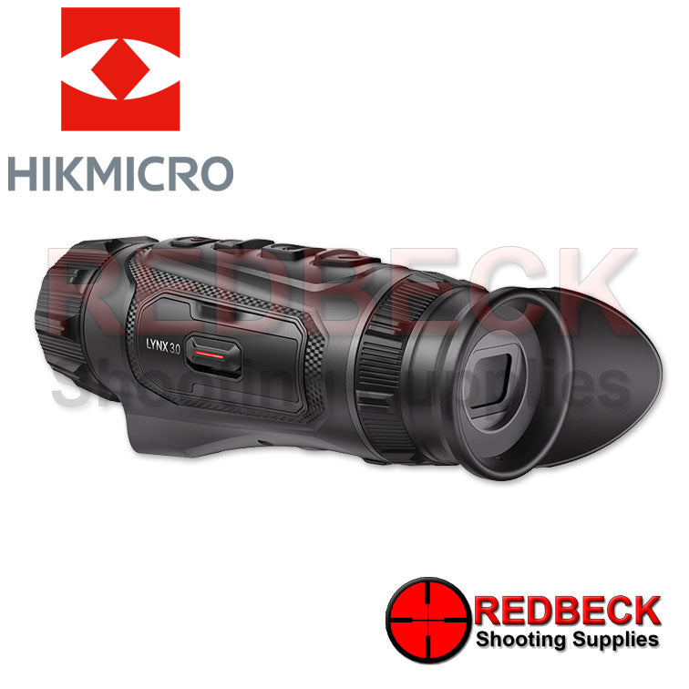 HIK MICRO Lynx 3.0 LQ35L 35mm Thermal Monocular Angled Rear View Showing the rubber eye piece. 