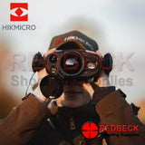 HIKMICRO Raptor RH50L Thermal Fusion Optical IR LRF Binoculars Lifestyle View Showing The Lens And The Laser Range Finder. 