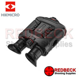 HIKMICRO Raptor RQ50L Thermal Fusion Optical IR LRF Binoculars Rear View Showing The Rubber Eye Pieces. 