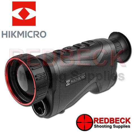 HIKMICRO Condor CQ50L Pro 50mm LRF 640x512 12µm SUB 20mK THERMAL HAND HELD MONOCULAR. SHOWING FULL GLASS LEFT SIDE.
