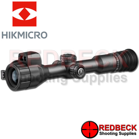 HIKMICRO Neos 35mm Angled Front View Showing the LRF unit. 