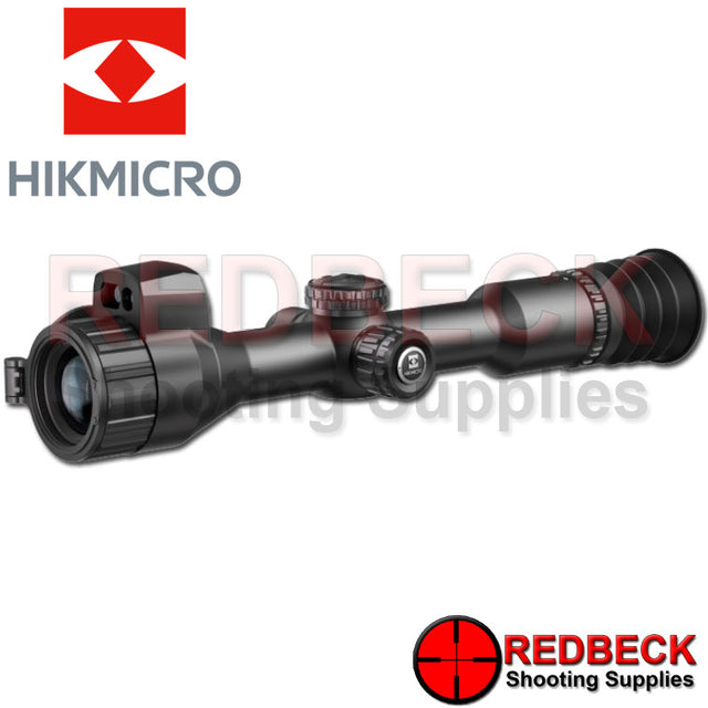 HIKMICRO Neos 35mm Angled Front View Showing the LRF unit. 