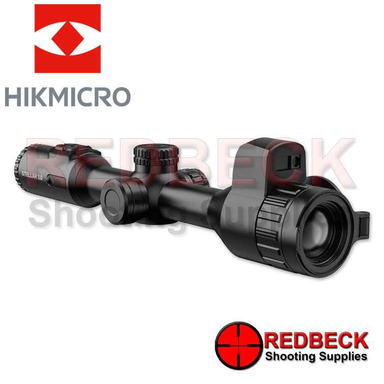 HIKMICRO Stellar 3.0 SH35L Right Hand View Showing The laser Range Finder On The Rifle Scope. 