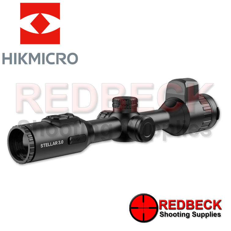 HIKMICRO Stellar 3.0 SQ35L Rifle And Air Rifle Thermal Scope Rear View Showing The Rubber Protective Coving Over The Port. 