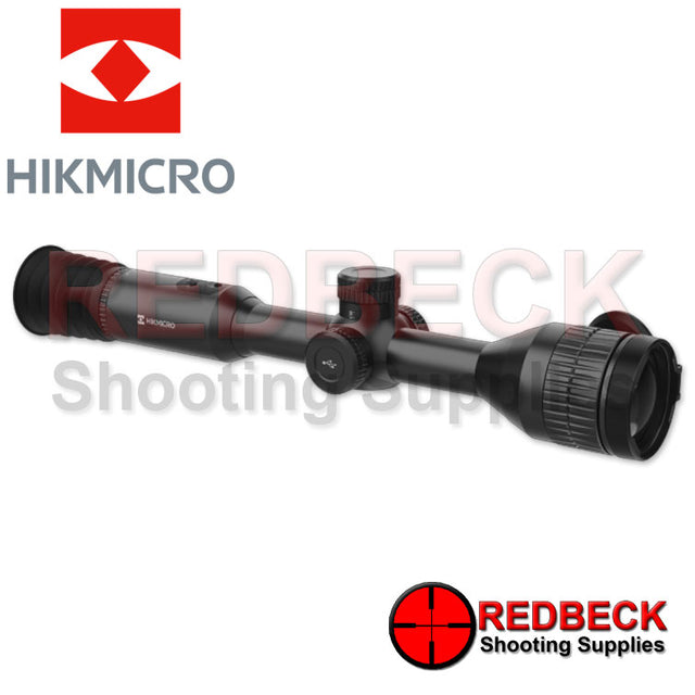 HIKMICRO Stellar Pro SQ50 Thermal Scope Right Hand Side View Showing The Rubber Eye Piece. 