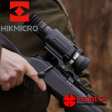 HIKMICRO Thunder 2.0 Pro TQ50 Thermal Rifle Scope Attached View Showing How The Scope Attaches . 