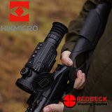 HIKMICRO Thunder 2.0 TH35 Thermal Rifle Scope Lifestyle View Showing The Menu Buttons And The Power Button. 