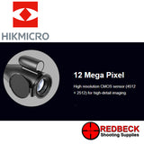 HIK Alpex Pro Digital Night Vision Rifle Scope with LRF. Image shows the 12MP High Resolution CMOS sensor.