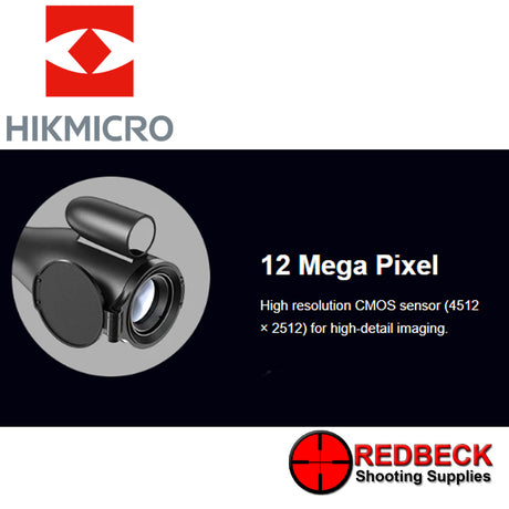 HIK Alpex Pro Digital Night Vision Rifle Scope with LRF. Image shows the 12MP High Resolution CMOS sensor.