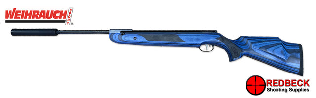 HW 95 K BLUE LIMITED EDITION With Silencer Showing the new vibrant blue laminated Stock 