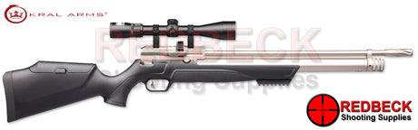 Kral Puncher Marine Synthetic Right Hand View Showing the adjustable cheek piece and the safety switch. 