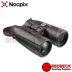 NOCPIX QUEST L35R Thermal Binocular Angled Front View Showing The Zoom Wheel. 