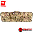Nuprol Essential Rifle Bag 42 Camo front view Showing the brief case style Carry Handle. 