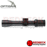 Optisan CP Compact 3-12x32 SFP MH10 MRAD Non Illuminated Side view Showing An Overall View Of The Scope.