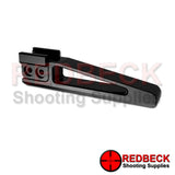 PRS black bag rider with picatinny attachment for fitment onto the rear of the BRK Ghost air rifle.