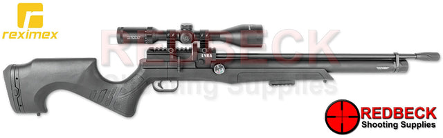 REXIMEX Lyra Synthetic Right Hand View showing the new sleek synthetic stock with the adjustable butt pad. 