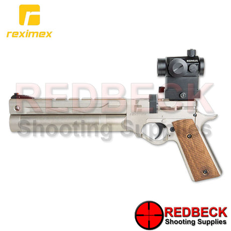 REXIMEX MITO 11 Silver Left Hand View showing the cocking lever. 