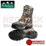 Ridgeline Camlite Buffalo Camo Boots are waterproof and designed to enable dry comfort in all seasons. The boots are light with a comfortable athletic fit, and their open-cell polyurethane footbeds provide extra cushioning. The extra grippy soles deliver exceptional traction over bankside terrain and easily shed mud.