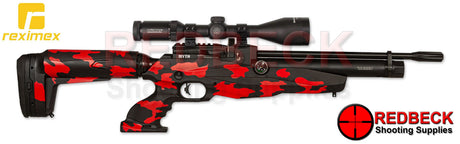 Reximex Myth Cerakote Red Fire Right Hand View Showing the cylinder and bottle. 