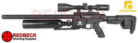 Reximex Nyx Compact Left Hand View Showing The Safety Switch and the quick snap fill end. 