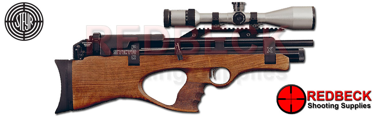 STEYR PRO X Scout AIR RIFLE RIGHT SIDE VIEW Showing the compact barrel. 