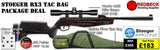 Stoeger rx3 tac air rifle bag package deal with Supplied with 2 piece match grade mounts, a Hawke 4x32 scope, Buffalo River Gun Bag, Targets, and Pellets