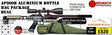 Snowpeak AP900B Aluminium Bottle Bag Package Deal Showing the included 3-12x50 Hawke Fastmount scope, the buffalo river bag and the included tin of pellets. 