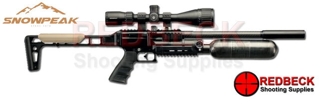 Snowpeak AP900B Carbon Bottle Side View Showing The Side Lever And The Bootle Gauge.