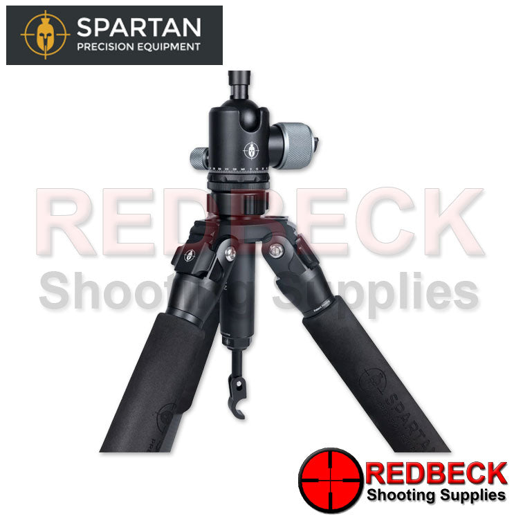 Spartan Ascent Air Rifle And Rifle Tripod Gen 2 WoodLand Close Up View Showing A Close Up Of The Centre Colum.  