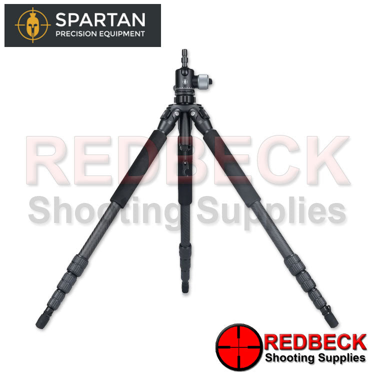 Spartan Ascent Air Rifle And Rifle Tripod Gen 2 Mountain Front View Showing The Standard Opened Position.  