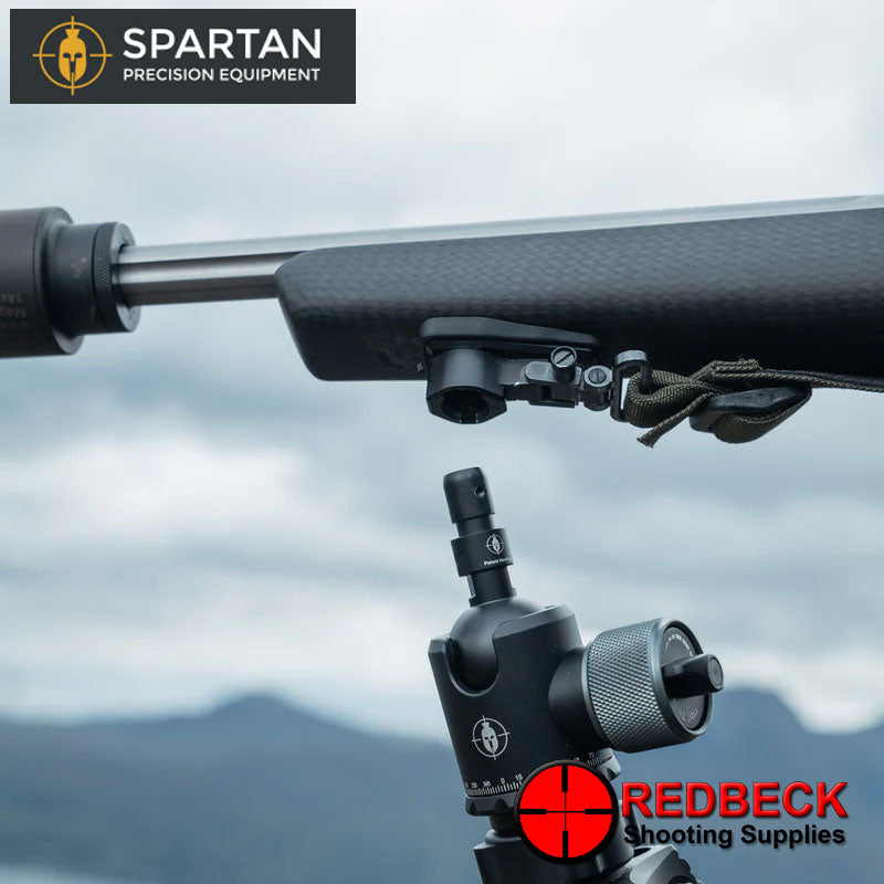 Spartan Ascent Air Rifle And Rifle Tripod Gen 2 Mountain Mount View Showing How The Tripod Mounts To The Rifle Or Air Rifle. 