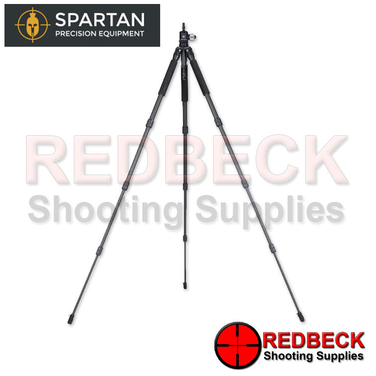 Spartan Ascent Air Rifle And Rifle Tripod Gen 2 Woodland Extended View Showing The Tripod With Its Legs Fully Extended. 