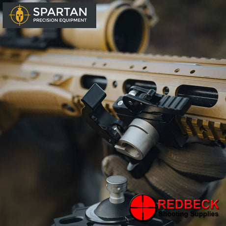 Spartan Hercules Rifle And Air Rifle Tripod Disc Lok View Showing The Quick Detachment Of The Disc Lok System. 
