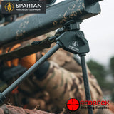 Spartan Javelin Lite Bipod Close up View Showing How The Bipod Mounts To The Rifle Or Air Rile. 