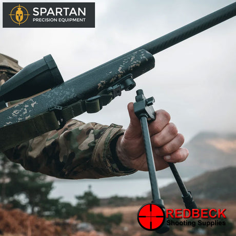 Spartan Javelin Lite Bipod Mount System Showing The Quick Detach System.   