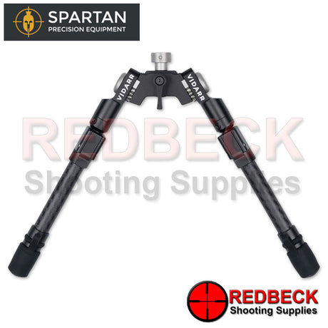 Spartan Vidarr Air Rifle And Rifle Bipod Front View Showing The Bipod In Its Standard Position.  