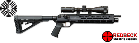 Steyr Air 5 Right Side View Showing the AR15 Buttstock and Picatinny Rail. 