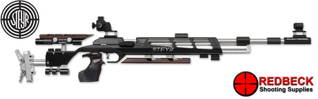 Steyr Challenge Electronic Right Side View Showing the steyr Stabilizer and the adjustable cheek piece. 