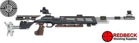 Steyr Challenge Match Right Side View Showing the adjustable buttstock and cheek piece. 