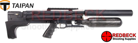 TAIPAN-VETERAN-II-AIRRIFLE-550mm-Tatical-AR-Synthetic-Side-View Showing The Scope Mounting rail.