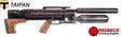 TAIPAN-VETERAN-II-AIRRIFLE-550mm-Tatical-AR-Walnut-Side-View showing how the carbon bottle is mounted and the location of the side lever.