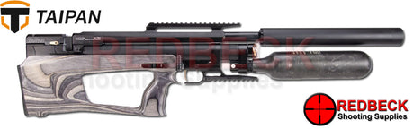 TAIPAN VETERAN II AIRRIFLE 550mm Tactical FS Laminate Gray Side View Showing Side profile of Full Stock. 